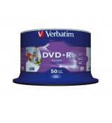Verbatim DVD+R 16X Print NO ID Cake 50